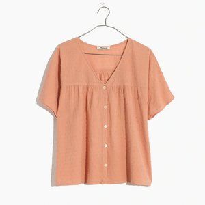 NWT Madewell Rhyme Button-Front Top